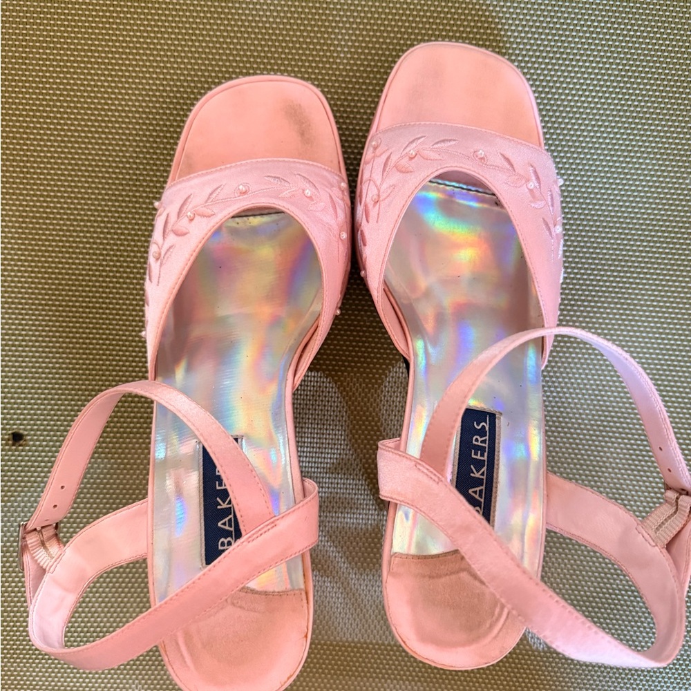 Bakers Pink Iridescent Heels